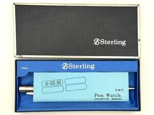 Sterling Digital Pen Watch Untested Manual Presentation Case Vintage Novelty